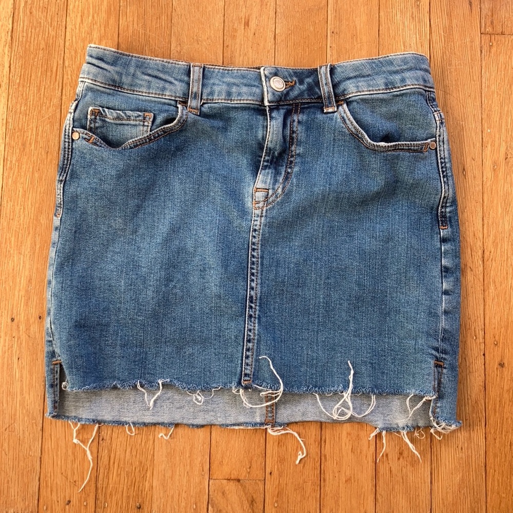Zara denim mini skirt